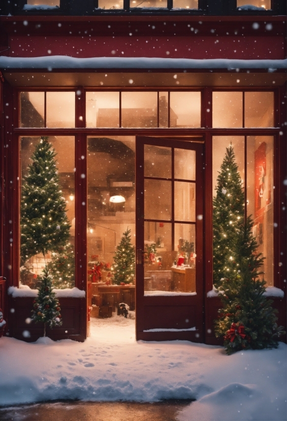 Christmas Tree, Plant, Property, Light, Lighting, Interior Design