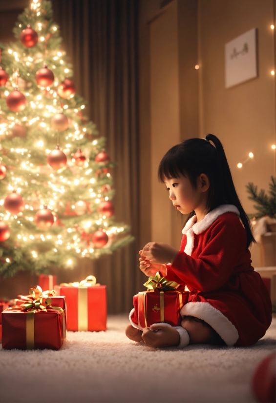 Christmas Tree, Plant, White, Light, Christmas Ornament, Lighting