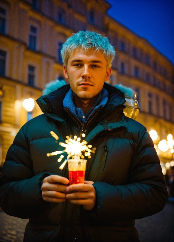 Clothing, Hand, Orange, Candle, Lighting, Gesture