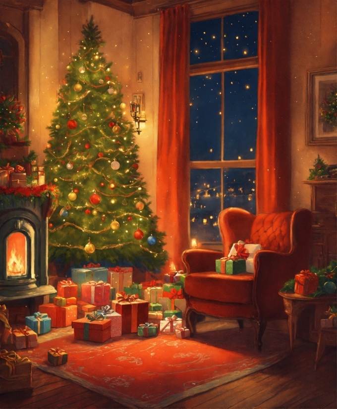 Coby Whitmore, Christmas Tree, Furniture, Property, Plant, Light