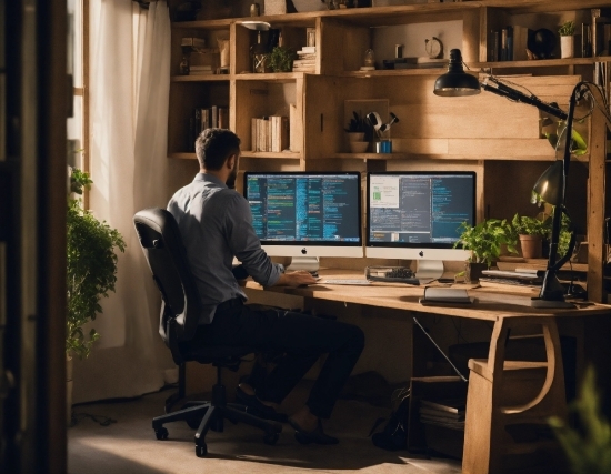 Conference Room Stock Photo, Computer, Table, Personal Computer, Computer Monitor, Plant