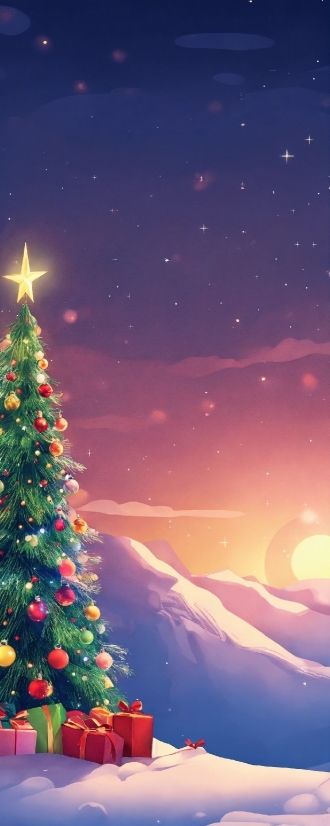 Cool Graphic Design, Christmas Tree, Sky, World, Light, Nature