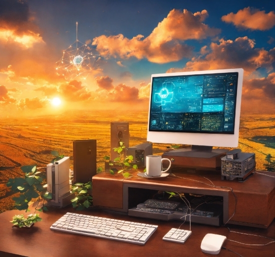 Corbusier, Cloud, Computer, Sky, Table, Personal Computer