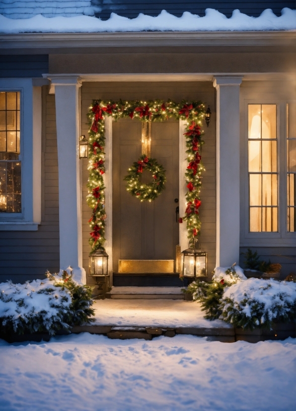 Creative Pencil Art Drawing, Plant, Window, Snow, Building, Light