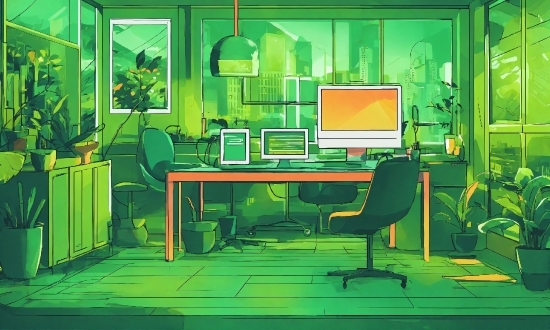 Crop Image Online, Green, Computer, Table, Personal Computer, Computer Monitor