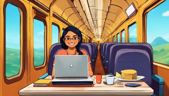 Dual Monitor Wallpaper, Train, Computer, Tableware, Laptop, Vehicle