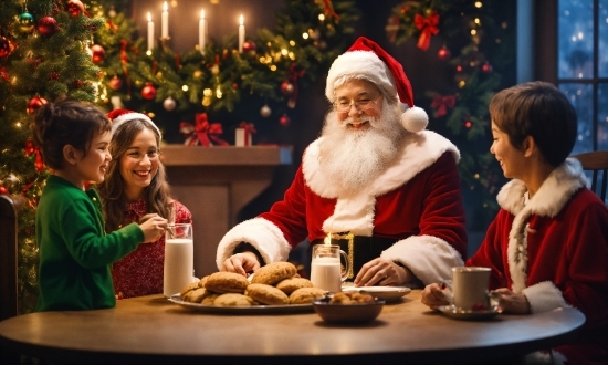 Face, Smile, Beard, Tableware, Table, Hat