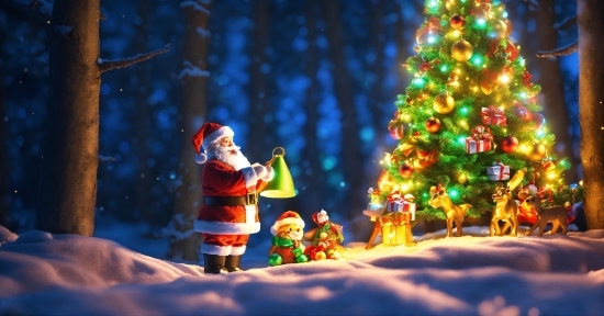 Famous Graphic Artists, Christmas Tree, Light, Plant, Toy, Snow