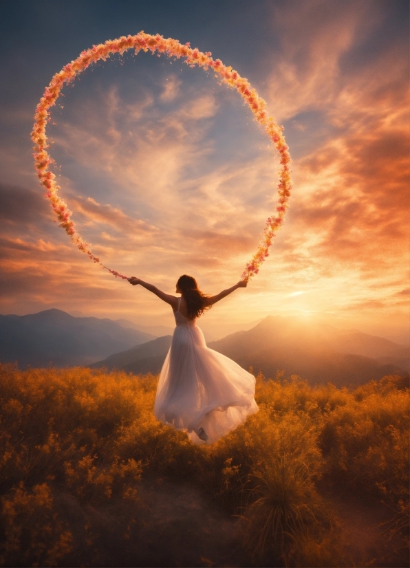 Fine Art Photography, Cloud, Sky, Wedding Dress, People In Nature, Bride