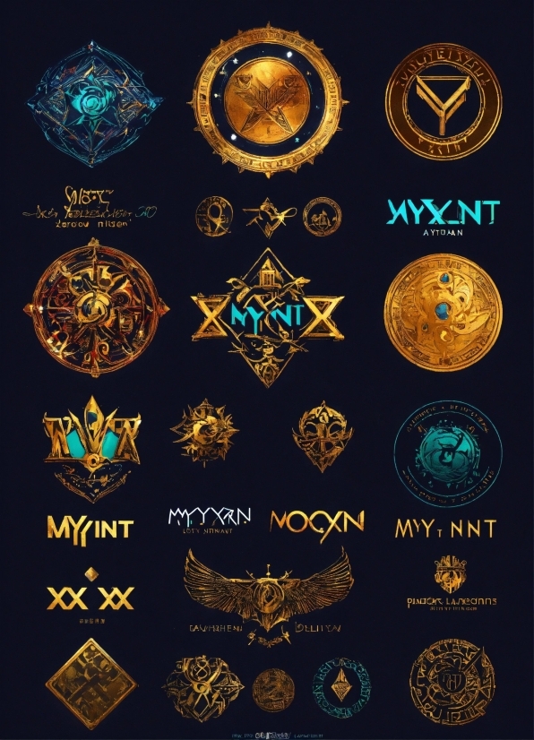 Font, Gold, Pattern, Art, Circle, Symbol