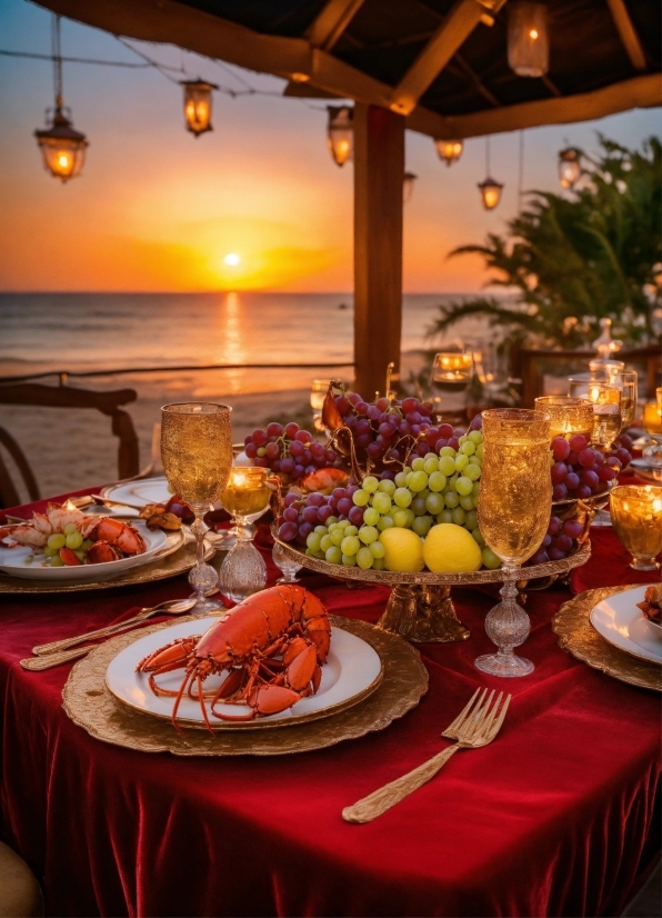 Food, Table, Tableware, Furniture, Sky, Water