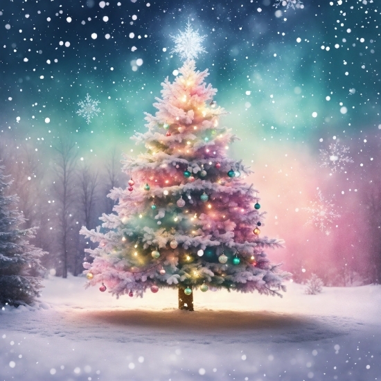 Free Animated Graphics Maker, Christmas Tree, Sky, Atmosphere, Snow, World