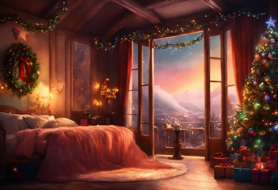 Free Illustration Download Website, Property, Christmas Tree, Decoration, Light, Interior Design