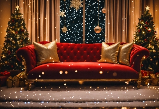 Furniture, Decoration, Property, Christmas Tree, Light, Lighting