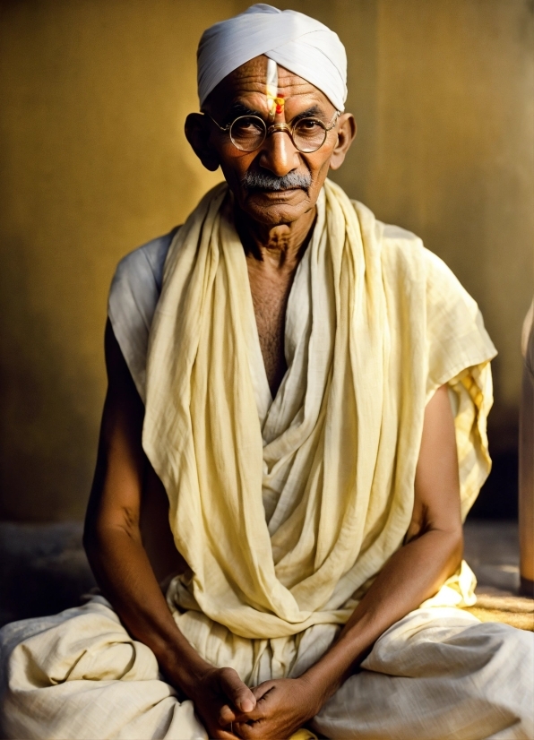 Glasses, Beard, Wrap, Turban, Facial Hair, Moustache