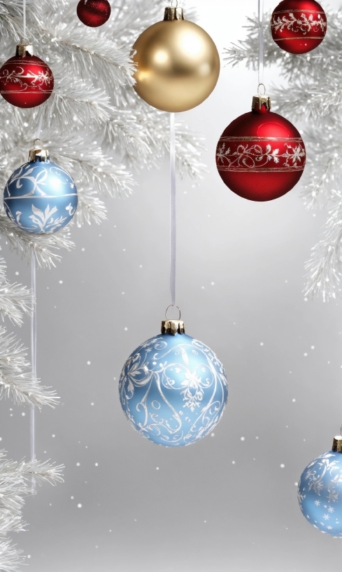 Graphic Banner Background, Christmas Ornament, World, Blue, White, Light