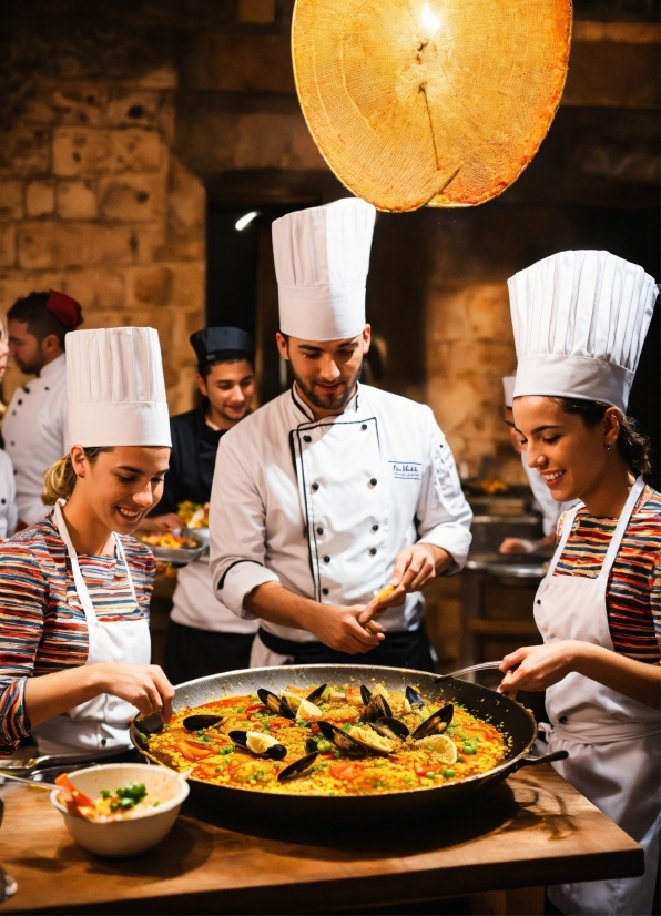 Happy People Stock Photo, Food, Tableware, Chefs Uniform, Chef, Cuisine