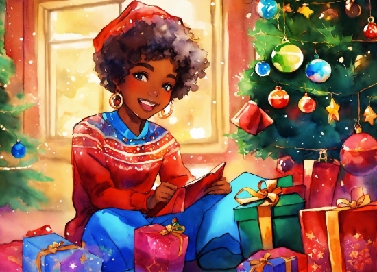 Illustrator Free Download For Pc, Smile, Christmas Tree, Happy, Art, Red