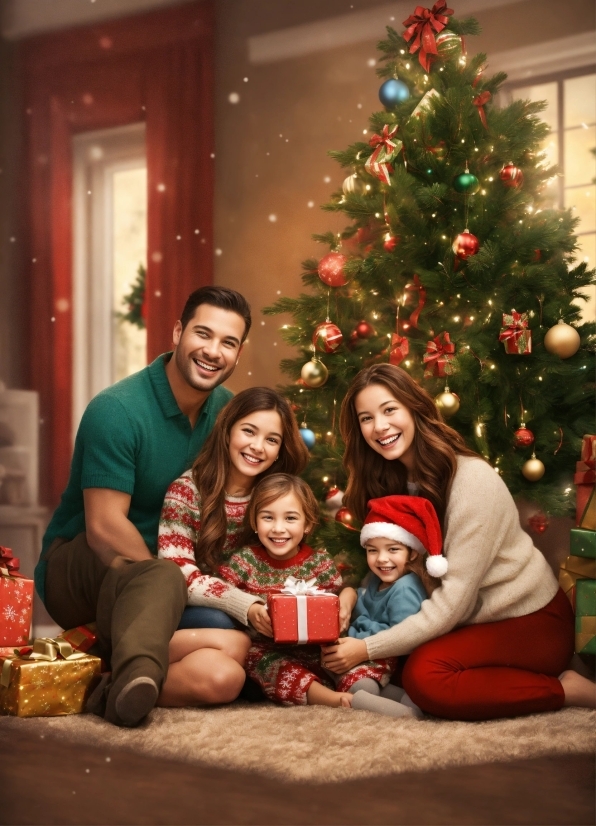 Illustrator Full Download, Smile, Christmas Tree, Photograph, Facial Expression, Green