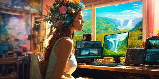 Images Of Stocks, Computer, Flower, Personal Computer, Computer Keyboard, Desk