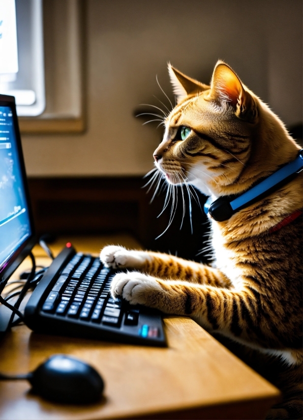 Insurance Stock Photos, Computer, Cat, Personal Computer, Table, Computer Keyboard