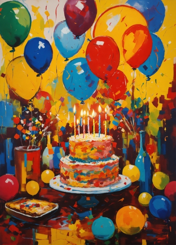 Klimt, Food, Candle, Balloon, Orange, Birthday Candle