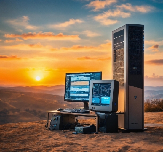 Lion Stock Photo, Cloud, Sky, Computer, Personal Computer, Computer Monitor