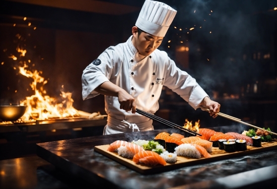 Man Thinking Stock Photo, Food, Chefs Uniform, Tableware, Chef, Chief Cook