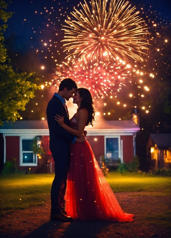 Mockofun Text Editor, Photograph, Wedding Dress, Light, Bride, Fireworks