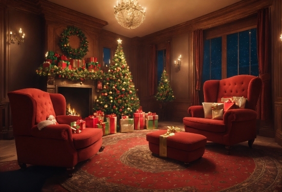 Monalisa Painting Price, Christmas Tree, Furniture, Property, Decoration, Couch