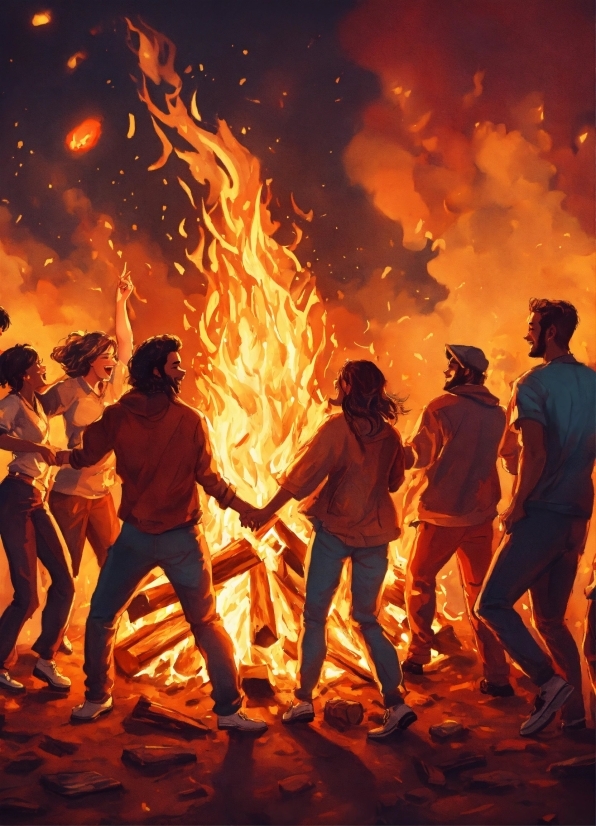 Norman Rockwell Paintings, Human, World, Fire, Heat, Flame