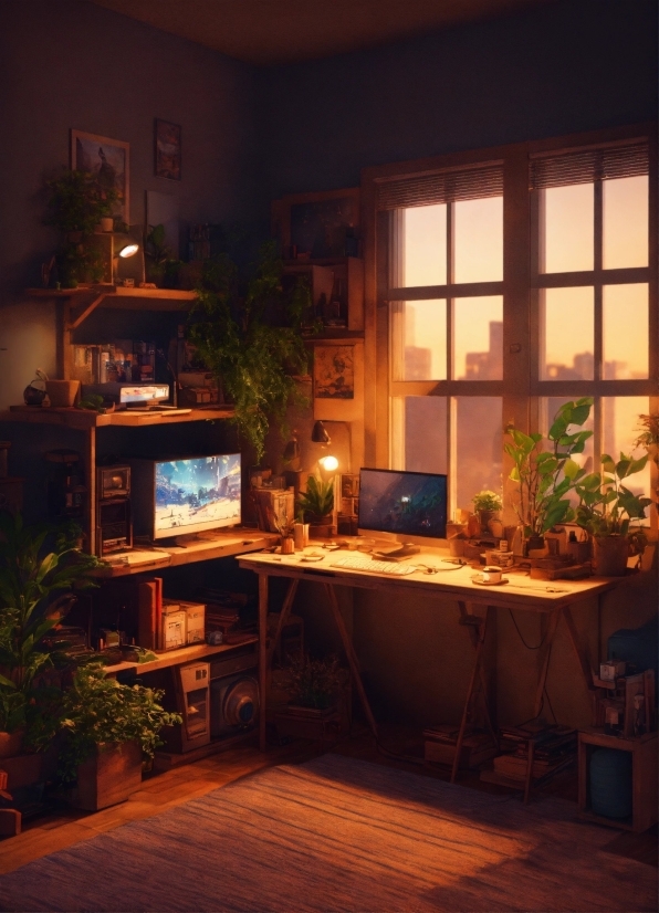 Painting The Impossible, Plant, Building, Houseplant, Computer, Wood