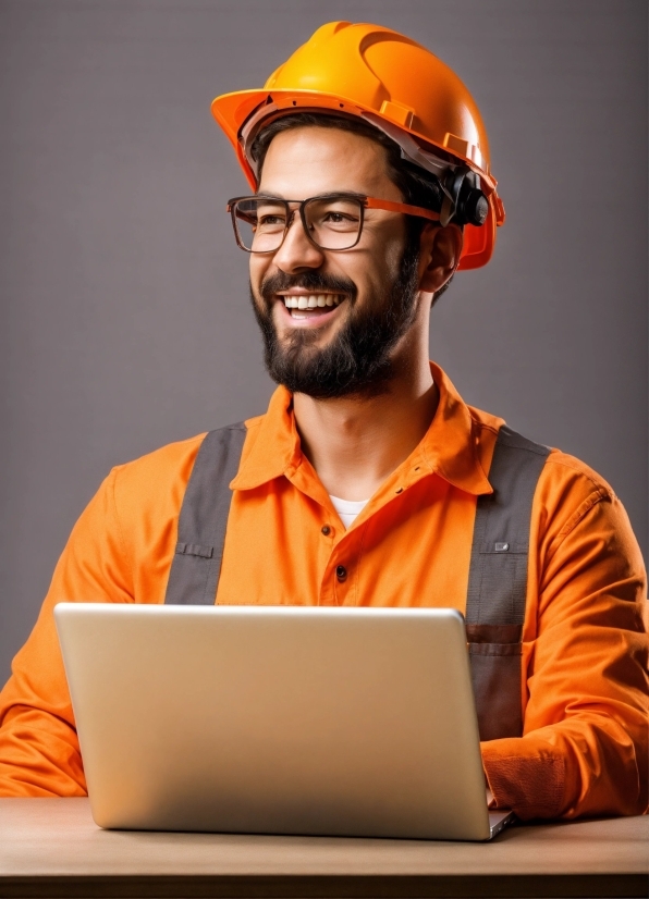 Parapet Wall Design, Smile, Glasses, Helmet, Laptop, Hard Hat