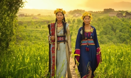 Parents Stock Image, Plant, People In Nature, Sky, Happy, Dress