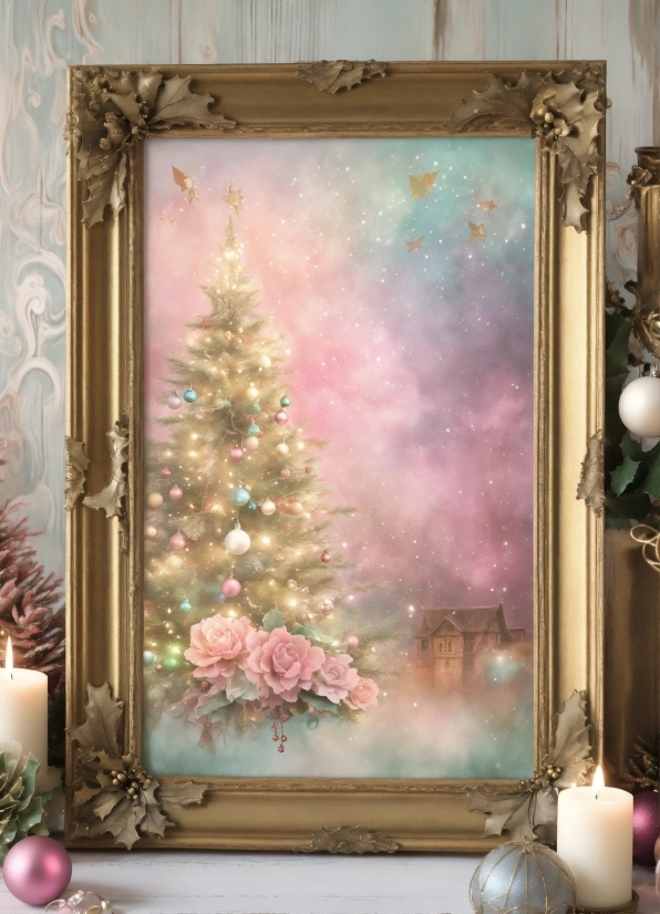 People Illustrations, Christmas Tree, Plant, Window, Light, Wood