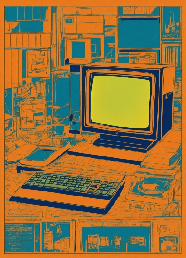 Personal Computer, Rectangle, Computer, Font, Computer Keyboard, Art