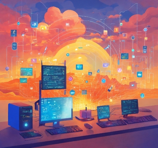 Photographs, World, Azure, Computer, Sky, Orange