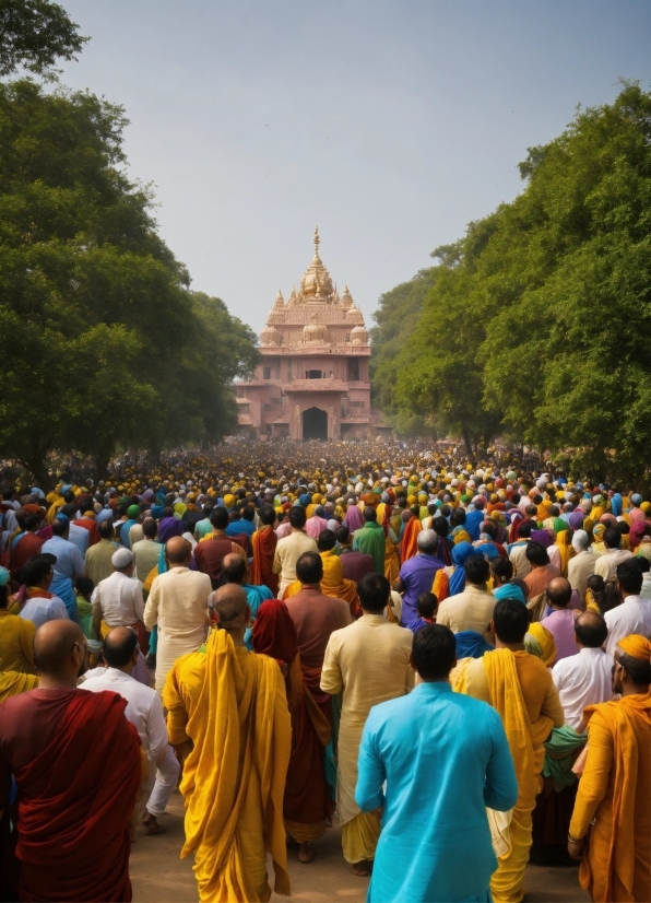 Photopea Photoshop, Sky, World, Temple, Tree, Morning