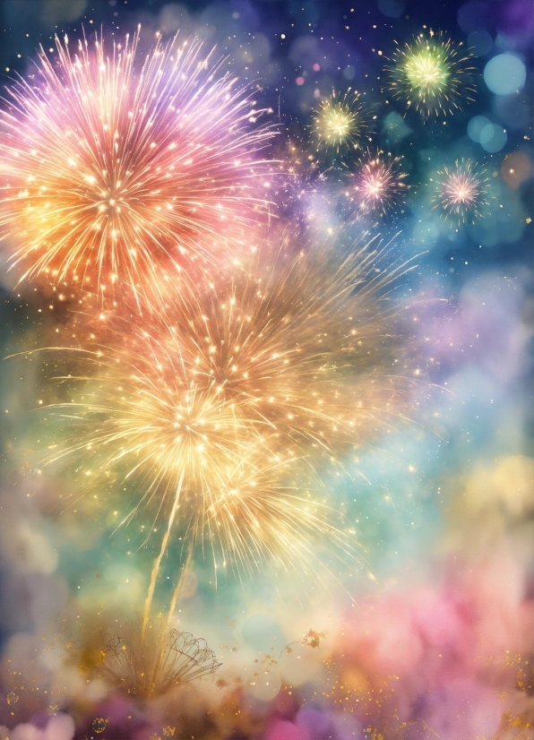 Plain Background Photo Editing, Atmosphere, Fireworks, Sky, Pink, Art