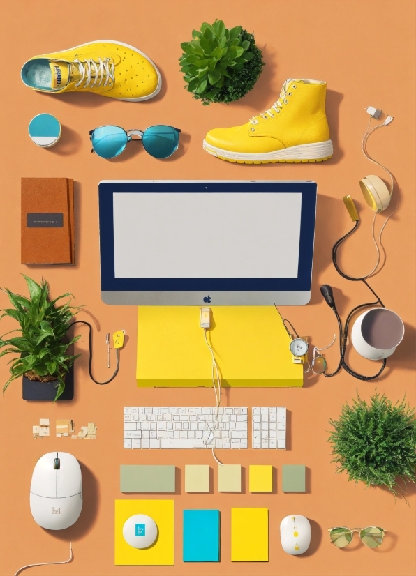 Plant, Green, Orange, Houseplant, Personal Computer, Yellow