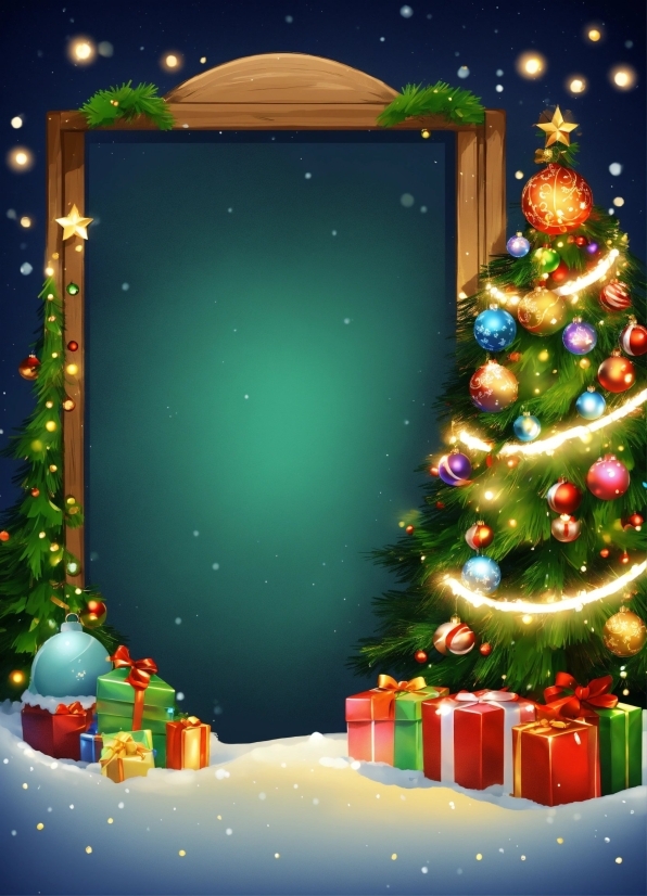 Posters Prints & Visual Artwork, Christmas Tree, Green, Light, Nature, Decoration