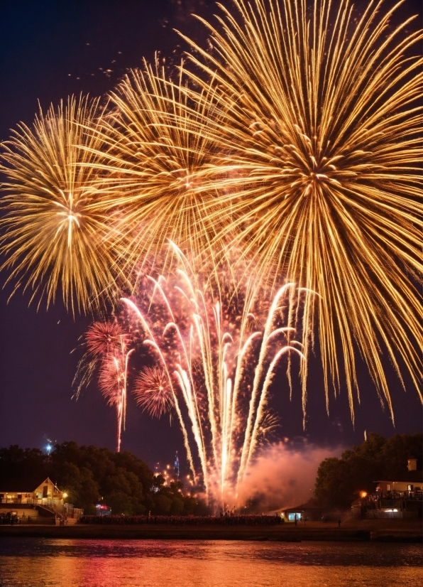 Print Graphic Magazine, Water, Fireworks, Photograph, Sky, Light