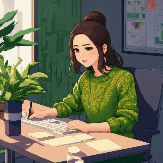 Print Pictures, Plant, Table, Cartoon, Desk, Lipstick