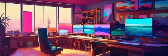 Property, Building, Furniture, Computer, Table, Window