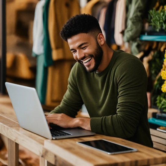 Rainbow Stock Image, Computer, Smile, Laptop, Personal Computer, Netbook