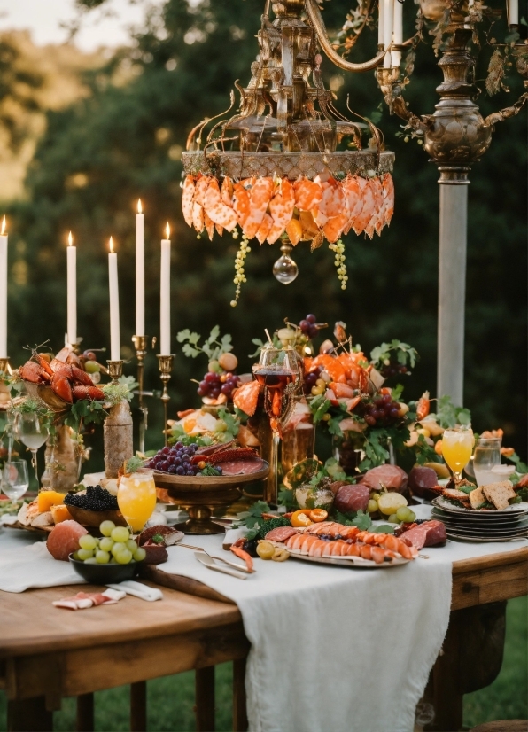 Red Light Photo Editing, Food, Table, Candle, Tableware, Plant