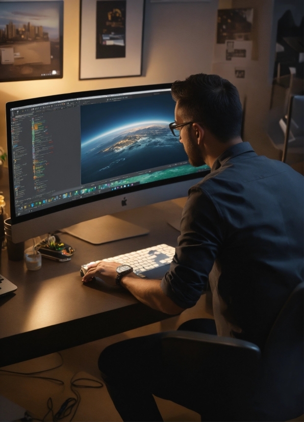 Science Stock Images, Computer, Personal Computer, Table, Computer Keyboard, Computer Monitor