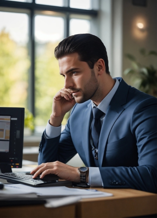 Senior Pictures, Watch, Computer, Table, Personal Computer, Dress Shirt