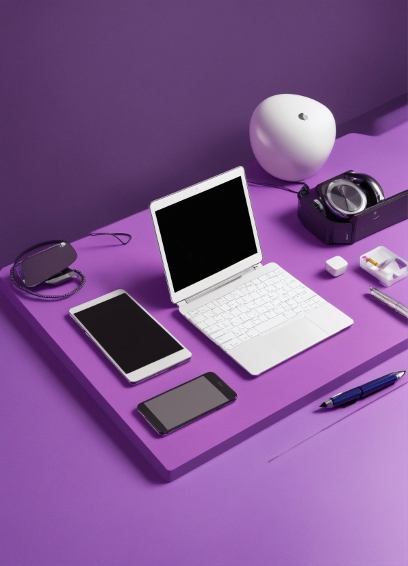 Shutterstock Logo Vector, Laptop, Output Device, Purple, Personal Computer, Computer