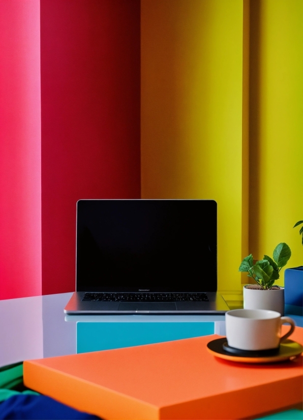 Soft Wallpaper, Furniture, Computer, Plant, Laptop, Rectangle